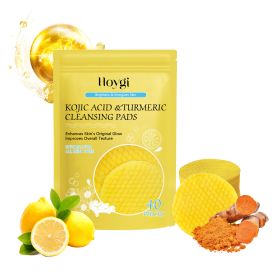 Hoygi Turmeric Acid Cleansing Pad Facial Skin Pore Cleansing, Makeup Remover Gentle Exfoliating Cleansing Pad (Option: 4pcs)